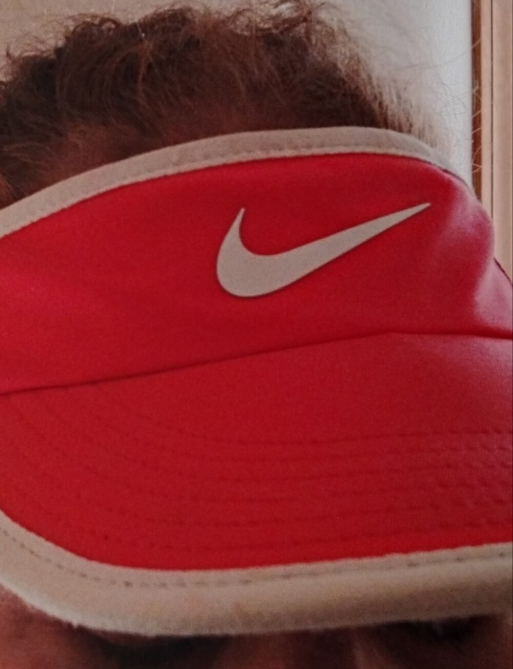 Nike Coral-Pink Visor with White Trim